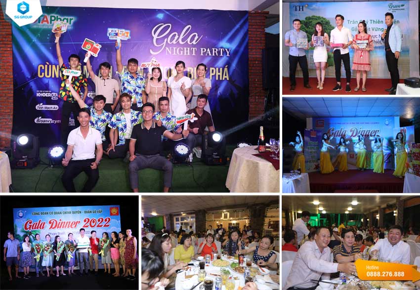 Tổ chức Galadinner khen thưởng và tri ẩn trong chương trình tour Phan Thiết