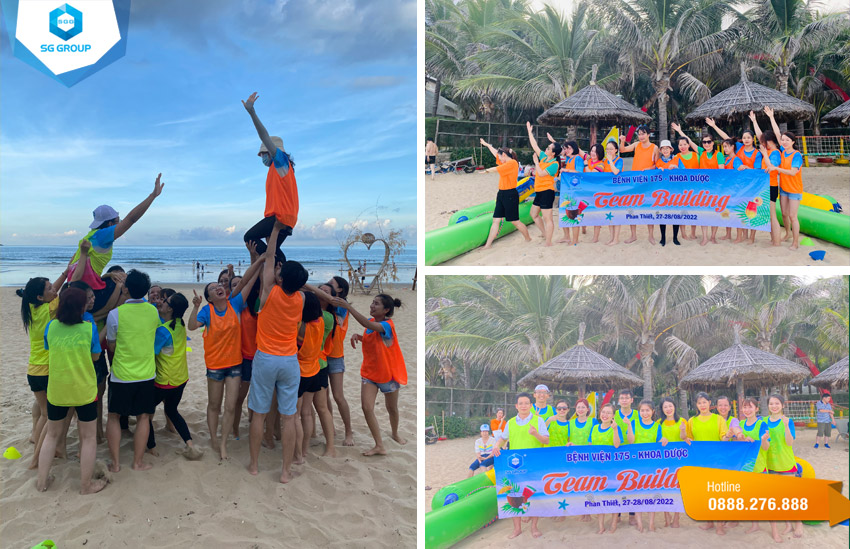 Tổ chức hoạt động Teambuilding tại biển Phan Thiết cho bệnh viện 175 - Khoa dược