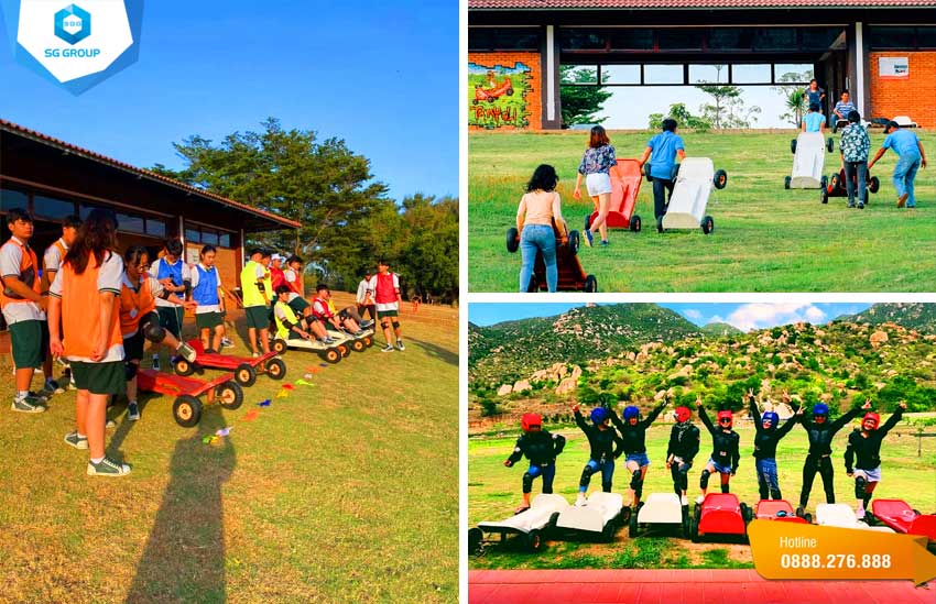 Trò chơi trượt cỏ là trải nghiệm không thể bỏ qua khi đến khu du lịch Tanyoli