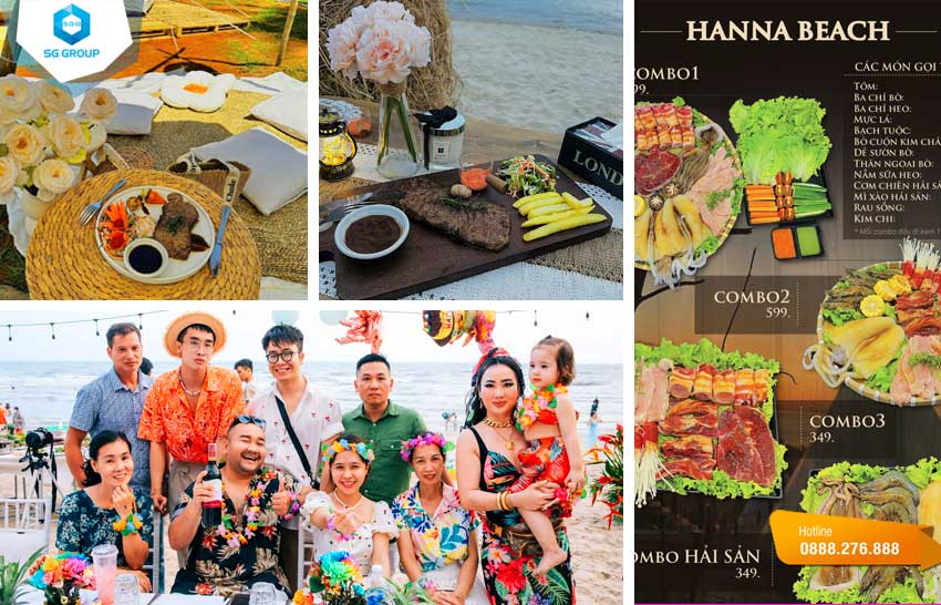 Các món ăn tại Hanna Beach Phan Thiết đều được chế biến từ các nguyên liệu tươi ngon, mang đậm hương vị