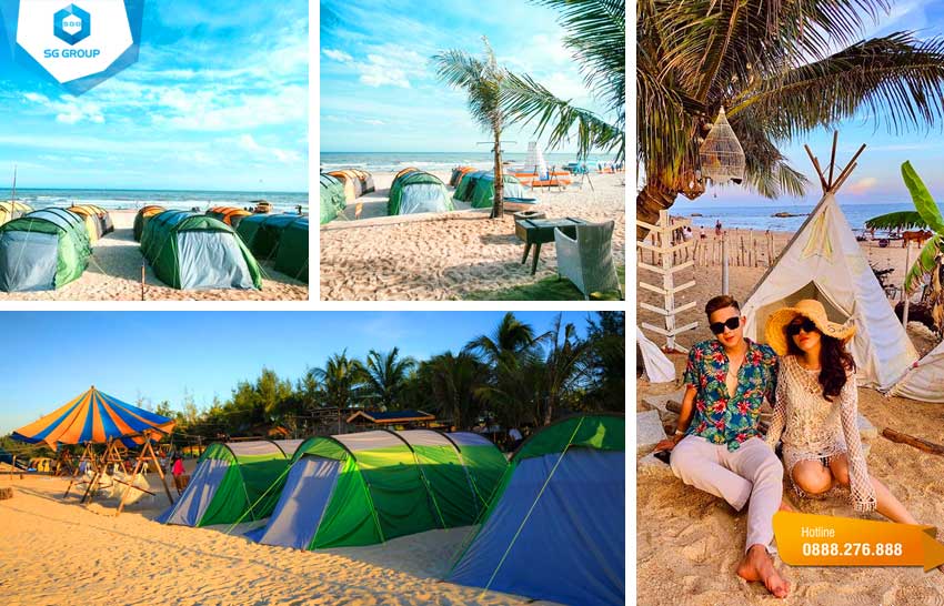 Hãy cùng Saigontourism thử một lần cảm giác ngủ trong lều trên bãi biển Coco Beach Camp Lagi ở Bình Thuận nhé!