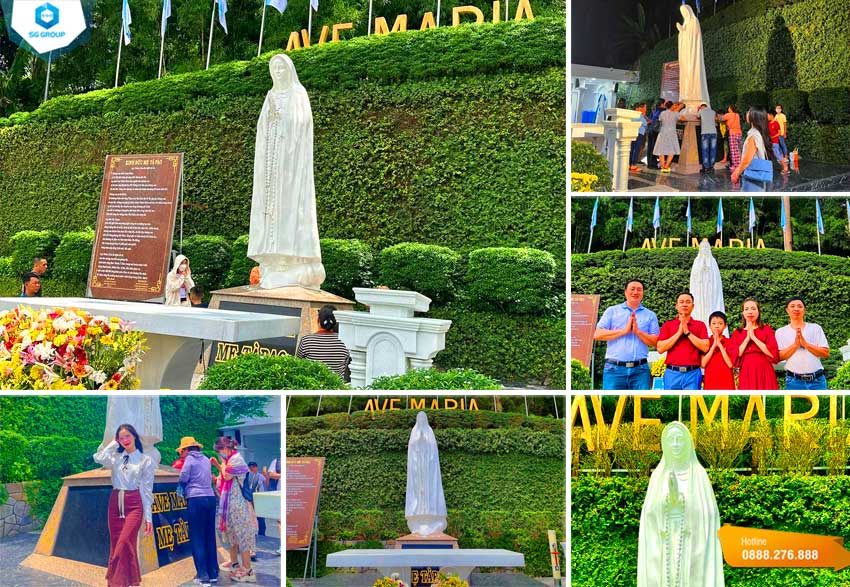 Tượng Đức Mẹ là điểm đến của nhiều người Công giáo Việt Nam, cũng như du khách trong và ngoài nước