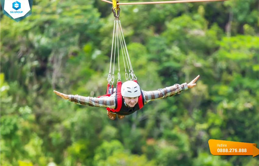 Hệ thống Zipline xuyên rừng tại Nha trải nghiệm phiêu lưu đỉnh cao