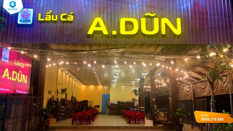 Không gian tại Lẩu cá A Dũn được nhiều người yêu thích